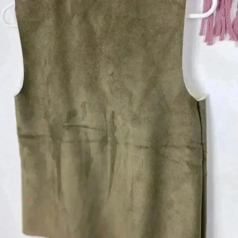 SUSINA Faux Shearling & Faux‎ Suede Vest Size XSP